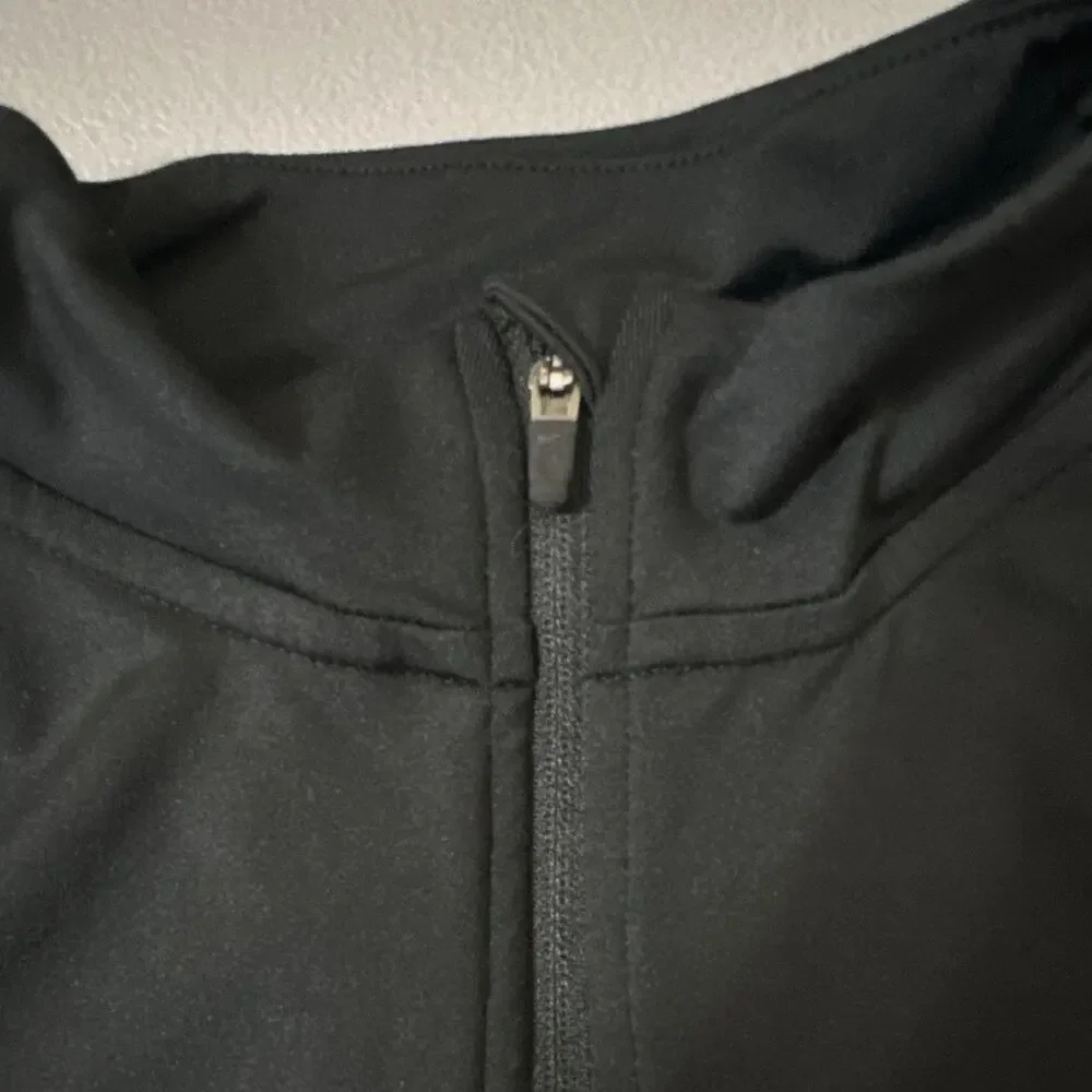 Nike Dri-FIT Womens Activewear 1/2 Zip Mock Neck Long Sleeve Black M